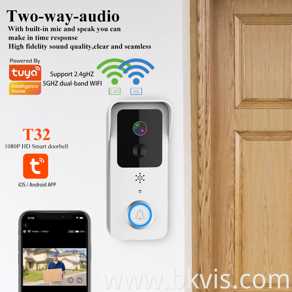 1080P Battery Low Power Smart Home Video Doorbell